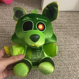 Vibrant Green Plush Robot Dog